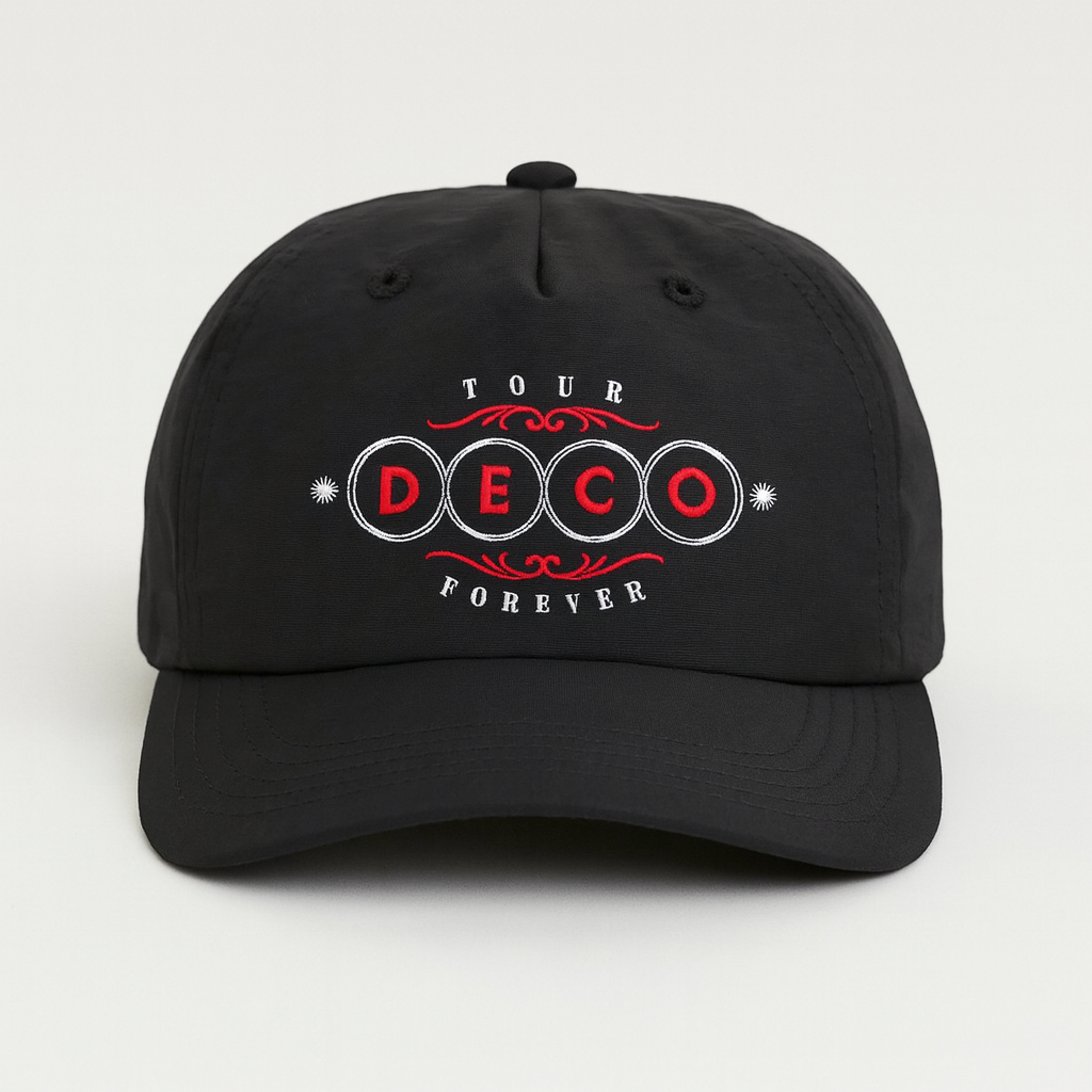 Market Cap 6 Panel Black Nylon