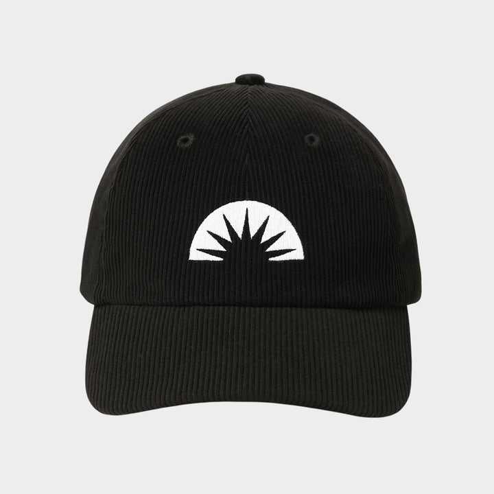 Forever Embroidery Corduroy Cap 6 Panel - Black